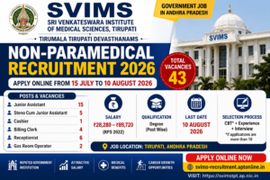 SVIMS Junior Assistant Recruitment 2026